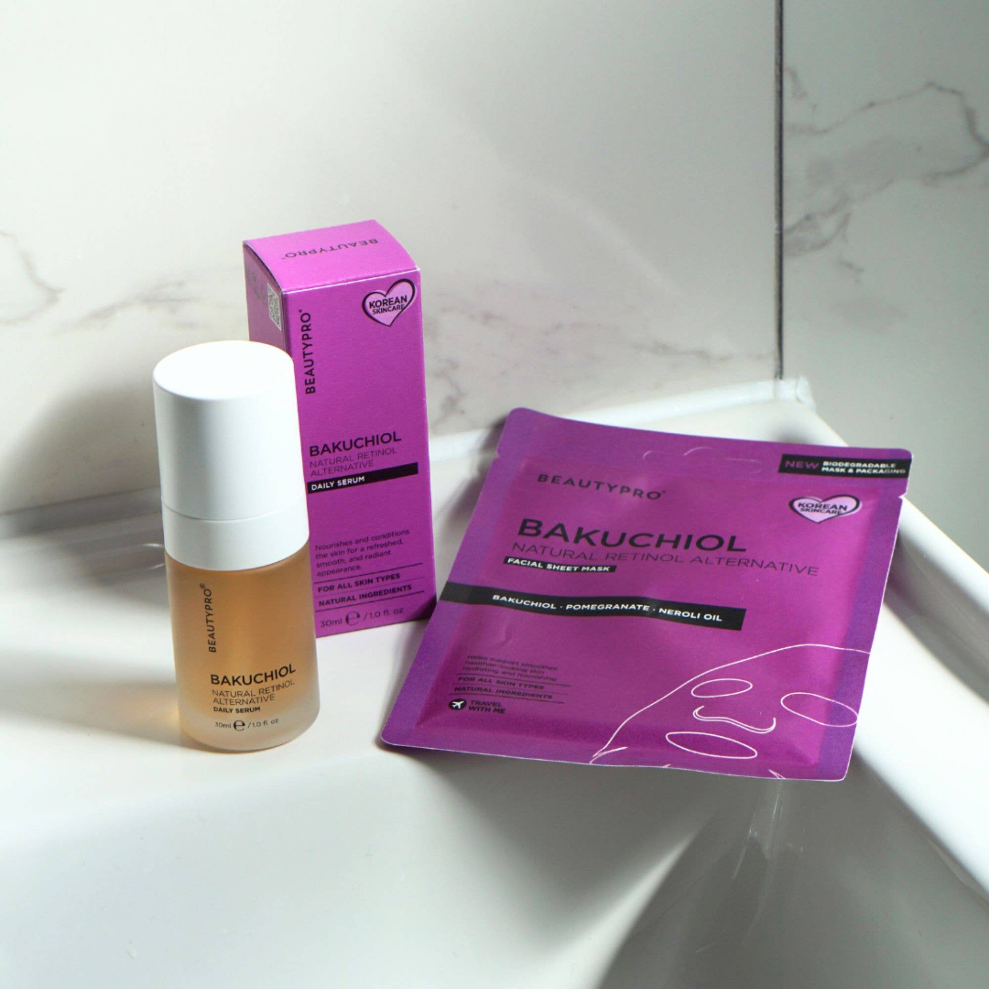 BAKUCHIOL Natural Retinol Facial Sheet Mask - 100% Biodegradable