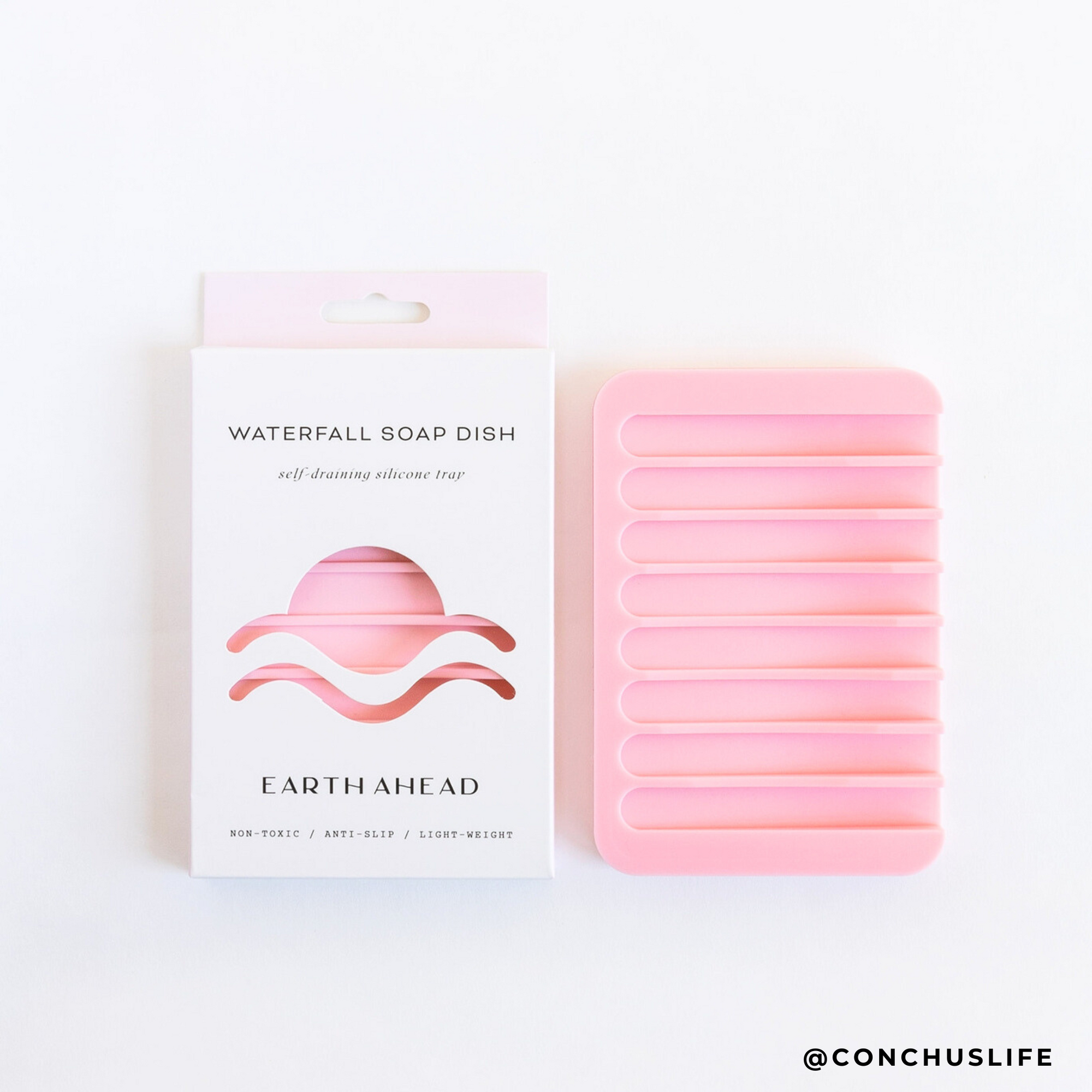 Waterfall Silicone Soap Dish - Pink