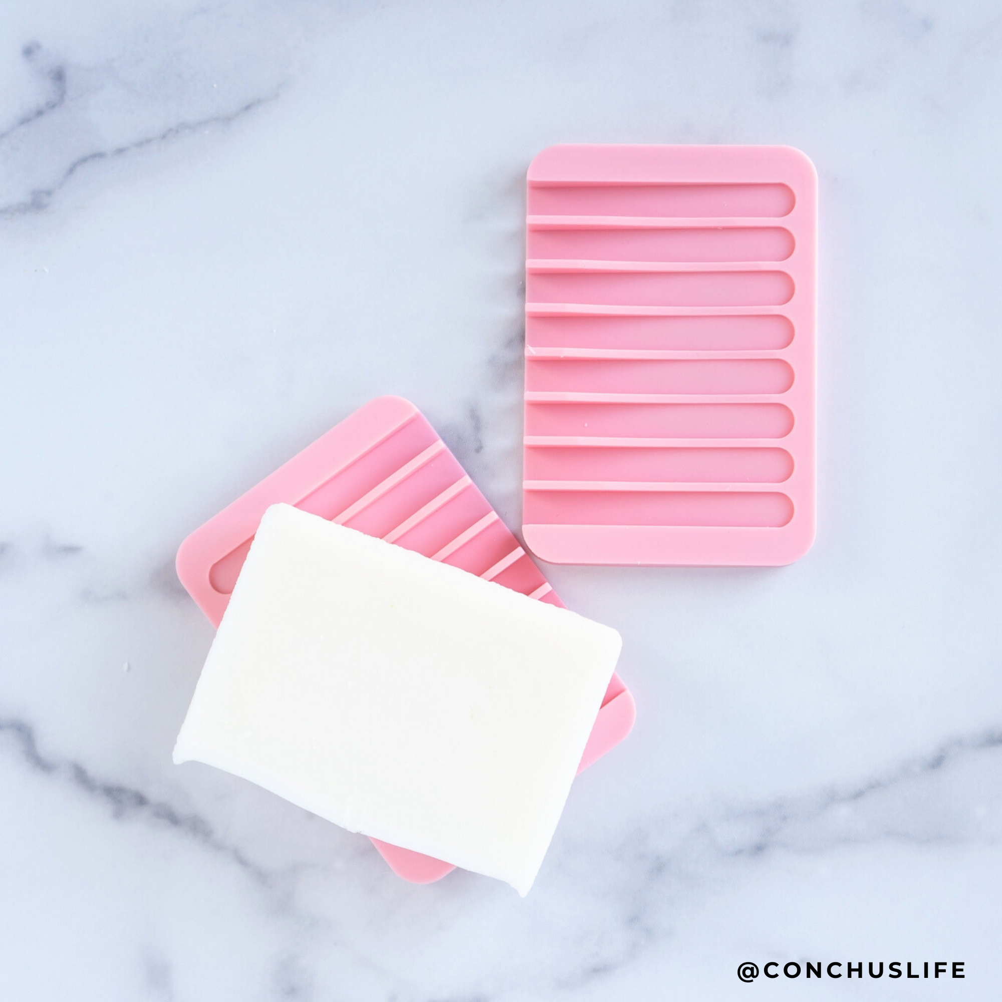 Waterfall Silicone Soap Dish - Pink