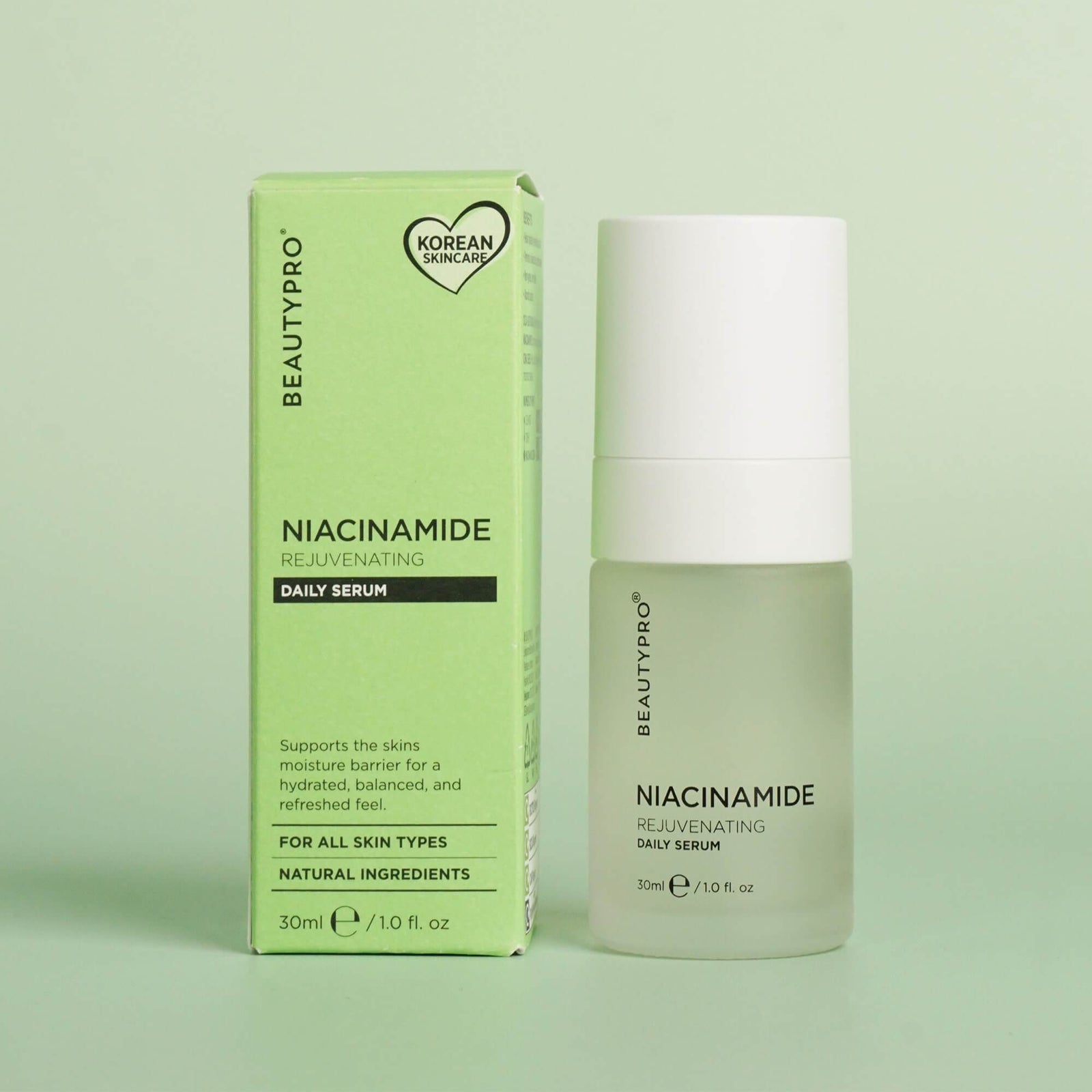 BEAUTYPRO Niacinamide 2% Daily Serum 30ml with box — Korean skincare blemish control serum for all skin types