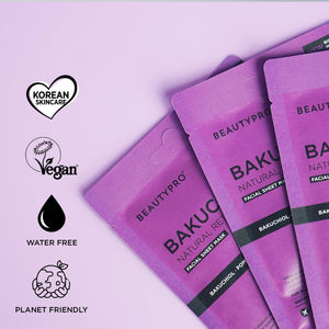 BAKUCHIOL Natural Retinol Facial Sheet Mask - 100% Biodegradable